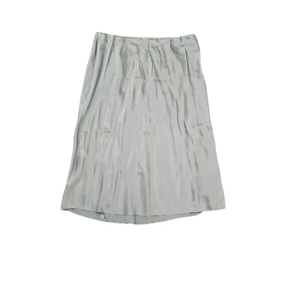 Vince XXl Pale Green Side Slid Midi Skirt